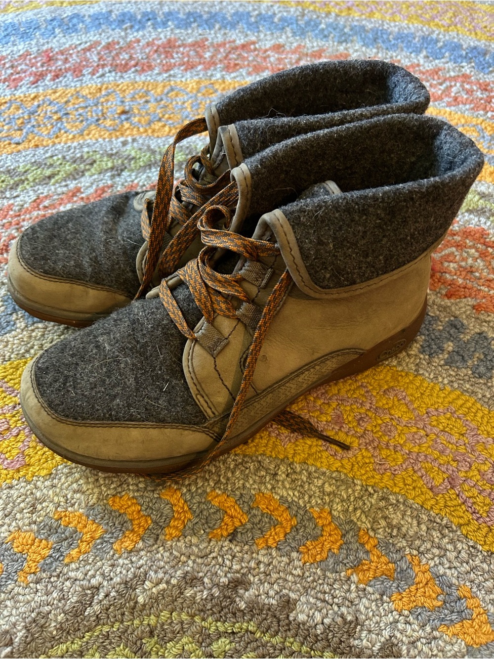 Chaco Nickel Gray Wool-Blend Shoe Inner Label